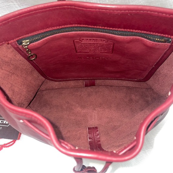 Coach 80’s HTF Glovetanned Leather Drawstring Shoulder Pouch No.4025 - Picture 3 of 16